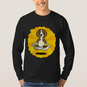 Camiseta Meditação de cães Yoga Beagle Labrador Rouco Shepe