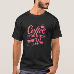 Camiseta Meditação de Café Vinho Zen Yoga