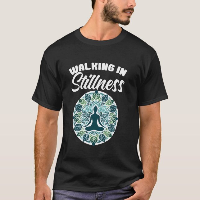 Camiseta Meditação de Caminhada em Silêncio Instrutor de Yo (Frente)