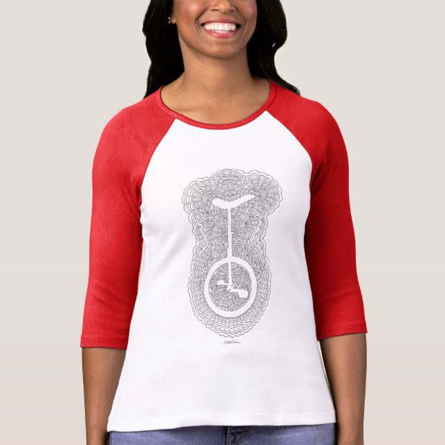 Camiseta Meditação de Desenho Uniciclo (Branco) (Frente)
