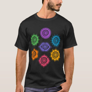 Camiseta Meditação de Evolução dos Centros de Energia Cósmi