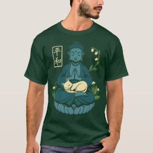 Camiseta Meditação de Gato Buda por Tobe Fonseca