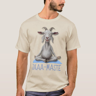 Camiseta Meditação de Goat Yoga Engraçada Pose, Ioga Goat L