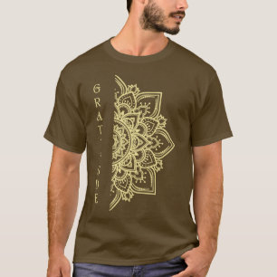 Camiseta Meditação de Gratidão Mandala Yoga Namaste Zen