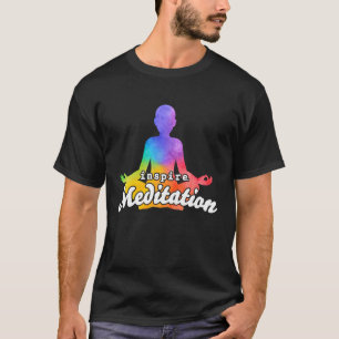 Camiseta Meditação de Meditação de Autoatendimento em Yoga