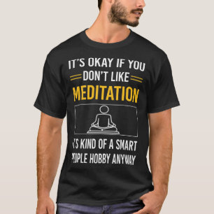 Camiseta Meditação de Meditação de Pessoas Inteligentes Zen