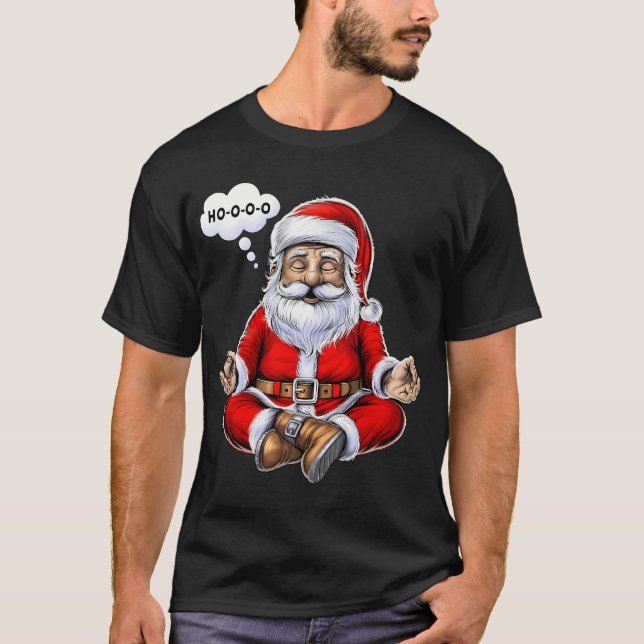 Camiseta Meditação de Natal do Papai Noel (Frente)