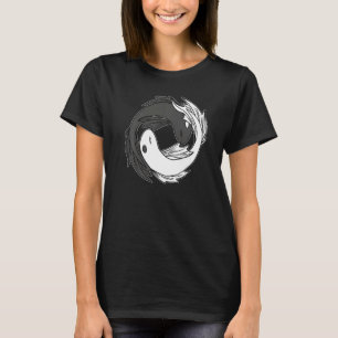 Camiseta Meditação de peixes de Yin e Yang Koi Pose Acro Ha