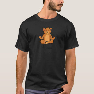 Camiseta Meditação de Urso Girassol Respire Deep Wusaaa Cal