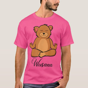 Camiseta Meditação de ursos girassol Respire fundo wusaaa c