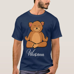 Camiseta Meditação de ursos girassol Respire fundo wusaaa c