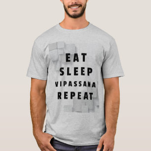 Camiseta Meditação de Vipassana no Sono Repetir Equanimidad