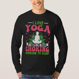Camiseta Meditação de Yoga - Eu Amo Flor de Lótus Zen Yoga