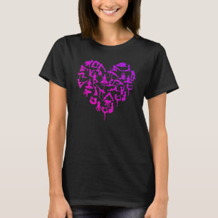 Camiseta Meditação de Yoga Gansha Namaste Heart Posse