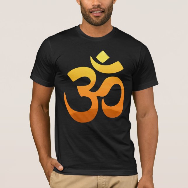 Camiseta Meditação de Yoga Homens com Design de Om Mantra (Frente)