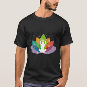 Camiseta Meditação de Yoga incrível Paz Namaste Lotus Fl