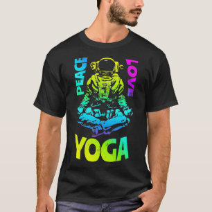 Camiseta Meditação de Yoga Namaste Zen Com Amor pela Paz L