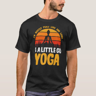 Camiseta Meditação de Yoga Retro Eu sou Principalmente Peac