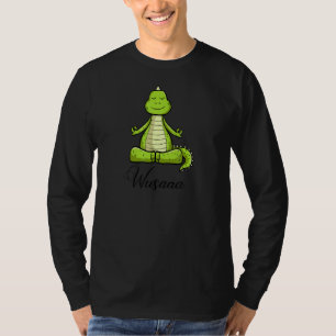 Camiseta Meditação Dinossauros Girassol Respira Deep Wusaaa