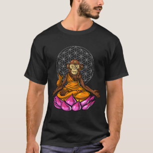 Camiseta Meditação do Buda Macaco