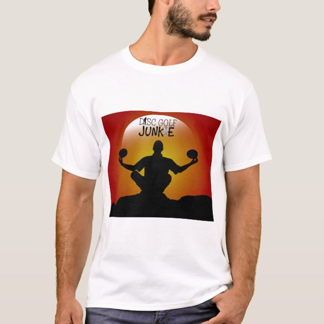 Camiseta Meditação do toxicómano do golfe do disco (Frente)