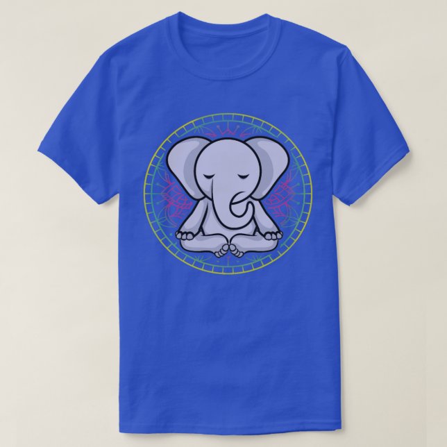 Camiseta Meditação Elefante Yoga (Frente do Design)