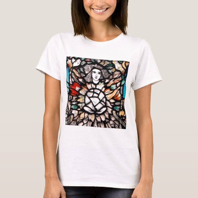 Camiseta Meditação em cores. (Frente)
