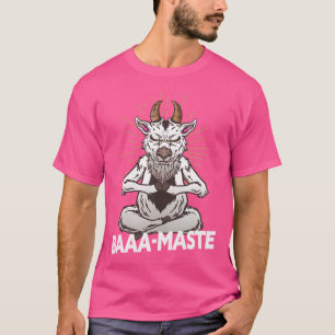 Camiseta Meditação Espiritual Baaa-Maste Goat Yoga Namaste