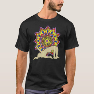 Camiseta Meditação Espiritual de Mandala Colorida Zen Buddh