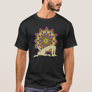 Camiseta Meditação Espiritual de Mandala Colorida Zen Buddh