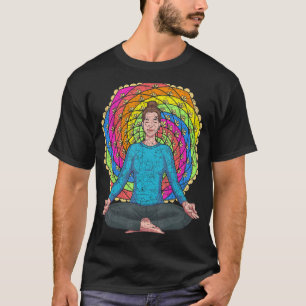 Camiseta Meditação Espiritual Yogi Namaste Mandala Colorido