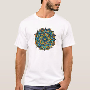 Camiseta Meditação Floral Mandala Ioga Cura Espiritual
