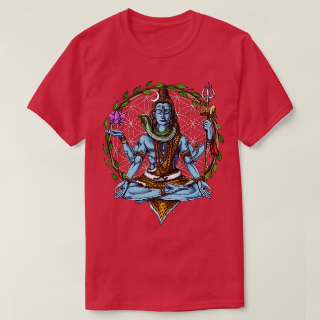 Camiseta Meditação Hindu Shiva (Frente do Design)