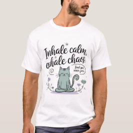 Camiseta Meditação indébita Design de Sketchbook Cat