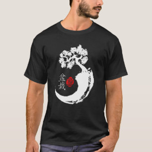 Camiseta Meditação japonesa Bonsai Tee Yin Yang Budista Z