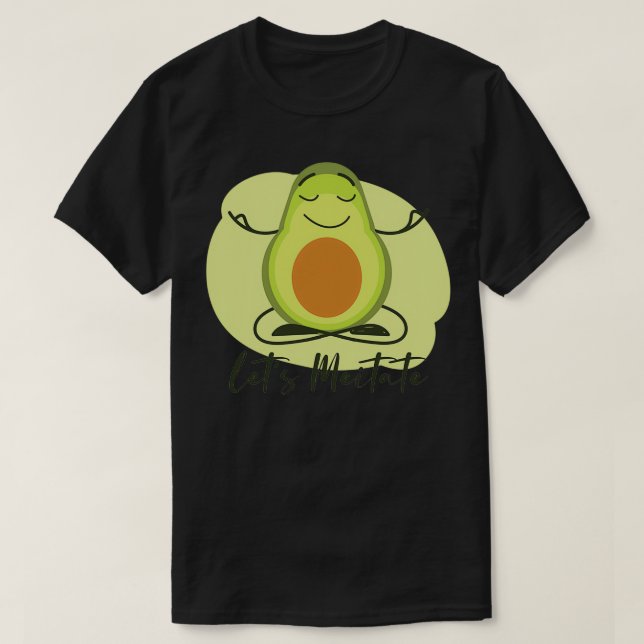 Camiseta Meditação Letx27s Avocado (Frente do Design)