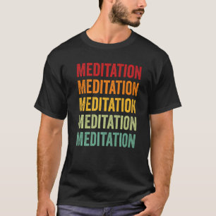 Camiseta Meditação Meditação Hobbyist Rainbow