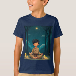 Camiseta Meditação Noturna Pacífica - Natureza Whimsísica A
