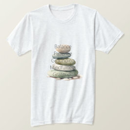 Camiseta Meditação Rochas Equilíbrio Mindfulness Yoga