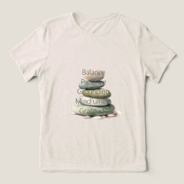Camiseta Meditação Rochas Equilíbrio Mindfulness Yoga