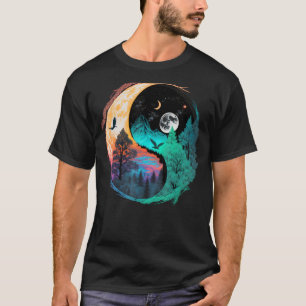 Camiseta Meditação Taoismo Yin Yang Símbolo de Nature Taiji