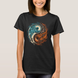 Camiseta Meditação Taoismo Yin Yang Símbolo de Zen Taijitu 