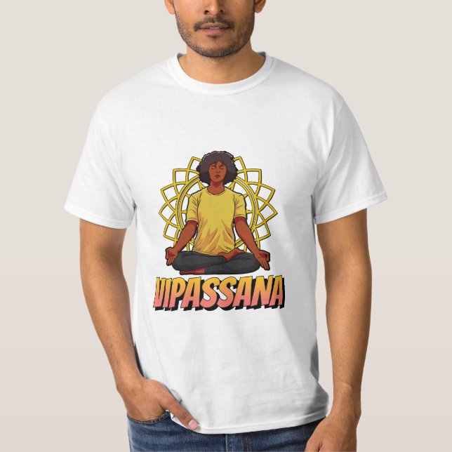 Camiseta Meditação Vipassana Anicca Espiritual É Libertada (Frente)