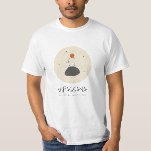 Camiseta Meditação Vipassana Pode Ser Feliz Para Todos Os S