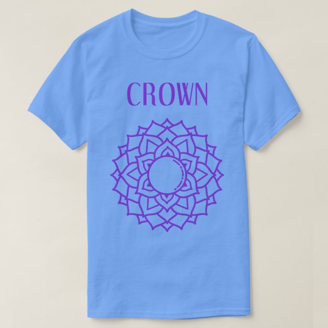 Camiseta Meditação Yoga Coroa Chakra (Frente do Design)