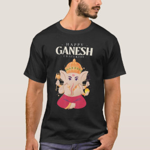 Camiseta Meditação Yoga Hindu Elphant God Happy Genesh Ch