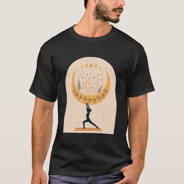 Camiseta Meditação Yoga Lua Mística (Frente)