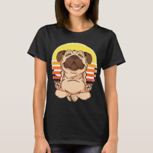 Camiseta Meditação Yoga Pug Dog