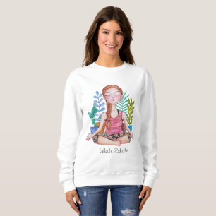 Camiseta Meditando Garota Com Plantas