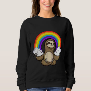 Camiseta Meditando o Arco-Íris Sloth